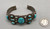 webbed turquoise, cluster bracelet, natural turquoise, twisted wire and silver dots, four wire terminal