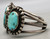 1930s to 1940s, handmade, natural turquoise, hand pulled wire terminal, Navajo