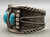 vintage, gemmy, five turquoise stones, great matrix, darkened silver, smooth silver cuff, deep stamped lines, Navajo,