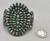 vintage, cluster, petit point, dot turquoise, darkened silver background, three wire terminal, darkened silver appliques, Johnny Mike Begay, Navajo