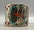 Zuni, flush inlay, Guardian, cardinal design, smooth silver cuff, Circa 1973-1976