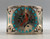 Zuni, flush inlay, Guardian, cardinal design, smooth silver cuff, Circa 1973-1976