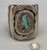 vintage, Zuni, cobblestone inlay, Jones Quam, blue jay design, shadow box, stamped leaf appliques, hefty silver cuff,