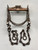 spade bit, rein chains, vaquero design, silver inlay and buttons, antique,