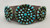 natural turquoise, cluster bracelet, petit point and dot turquoise, darkened silver backgrounds, three wire terminal, Zuni, Circa 1920s