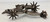 California style, silver inlay, single mounted, 10 point rowel, chap guards, heel chains, Circa 1920s