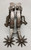 California style, silver inlay, single mounted, 10 point rowel, chap guards, heel chains, Circa 1920s
