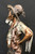 Sunday Morning Blues, David Lemon, colored bronze, disheveled cowboy, eye catching, humorous, gold medal artist, 1983