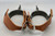J.D. Moss, bull themed, double mounted, basket weave leather straps, engraved silver button, smooth silver buckle,