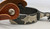 J.D. Moss, bull themed, double mounted, basket weave leather straps, engraved silver button, smooth silver buckle,