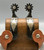 J.D. Moss, bull themed, double mounted, basket weave leather straps, engraved silver button, smooth silver buckle,