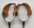 J.D. Moss, bull themed, double mounted, basket weave leather straps, engraved silver button, smooth silver buckle,