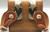 J.D. Moss, bull themed, double mounted, basket weave leather straps, engraved silver button, smooth silver buckle,