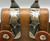J.D. Moss, bull themed, double mounted, basket weave leather straps, engraved silver button, smooth silver buckle,