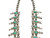 1940s,  Box Bow,  four petal Squash Blossom, turquoise, Navajo