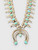 1940s,  Box Bow,  four petal Squash Blossom, turquoise, Navajo