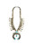 four petal squash blossom, turquoise,  vintage, hand made beads,