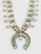 Circa 1940s, Turquoise, Sterling Silver, Box Bow , Squash Blossom Necklace, Hand Stamped, Handmade Beads