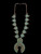 Natural Turquoise Cluster Squash Blossom Necklace, J.M. Begay, Natural Turquoise, Squash Blossom Necklace, Cluster Necklace