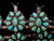 Natural Turquoise Cluster Squash Blossom Necklace, J.M. Begay, Natural Turquoise, Squash Blossom Necklace, Cluster Necklace