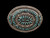 Victor Moses Begay, vintage belt buckle, needlepoint,  turquoise, cluster, belt buckle.
