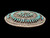 Vintage Needlepoint Turquoise Cluster Belt Buckle by Victor Moses Begay