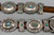 turquoise, sterling silver, scalloped edge conchos, butterfly conchos, hand stamped, repousse, Navajo, vintage