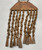 rare, antique, miniature, Spanish colonial ring bit, chain mail drop, Barba, hand forged, made for a "Santos"