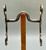 Lady Leg, Walt Rambo, stamped silver overlay, copper garter, silver and copper mountings, clover leaf rowels, Austin, TX