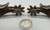 rare, E.F. Blanchard, child size spurs, iron, #4 pattern, chap guards, eight point rowels, tooled leather spur straps, Seligman AZ, 1950s