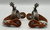 rare, E.F. Blanchard, child size spurs, iron, #4 pattern, chap guards, eight point rowels, tooled leather spur straps, Seligman AZ, 1950s