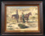 Western oil painting, Alan Alexander, Meeting in the Badlands, 1980, framed.