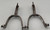 Antique, silver inlay, Mike Morales, single mounted, engraved inlays, ten point rowels, early 1900s.