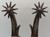 Antique, silver inlay, Mike Morales, single mounted, engraved inlays, ten point rowels, early 1900s.