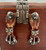 Billy Klapper, numbered, double mounted, ten point rowels, steer head design, Bob Scott Billy Klapper, numbered, double mounted, ten point rowels, steer head design, Bob Scott