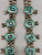Squash blossom, Zuni, earrings, turquoise, Native American, Channel inlay,  Circa 1960s  Four Petal, Necklace, Silver beads, Sterling, Ellen Quandelacy