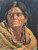 Lon Megargee 1883-1960 Pueblo Native Portrait Oil On Board