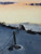 Original James Boren Water Color Cowboy In Snow