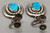 High Grade Webbed Kingman Turquoise Necklace With Earrings