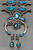 High Grade Webbed Kingman Turquoise Necklace With Earrings