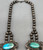 Vintage Simplicio Style Turquoise, Sterling & Fleur De Lis Squash Blossom Necklace With Earrings