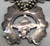 Vintage Simplicio Style Turquoise, Sterling & Fleur De Lis Squash Blossom Necklace With Earrings