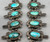 Vintage Simplicio Style Turquoise, Sterling & Fleur De Lis Squash Blossom Necklace With Earrings