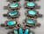 Vintage Simplicio Style Turquoise, Sterling & Fleur De Lis Squash Blossom Necklace With Earrings