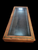 Mesquite Wood Display Coffee Table with Turquoise Inlay Edge Work