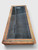 Mesquite Wood Display Coffee Table with Turquoise Inlay Edge Work
