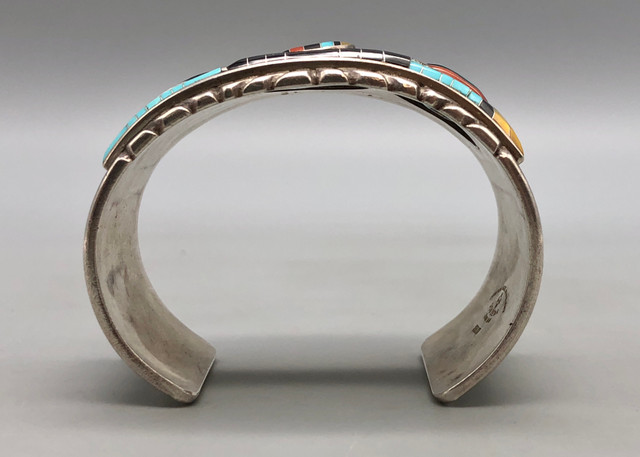Don Dewa Zuni Inlay and Double Spinner Bracelet