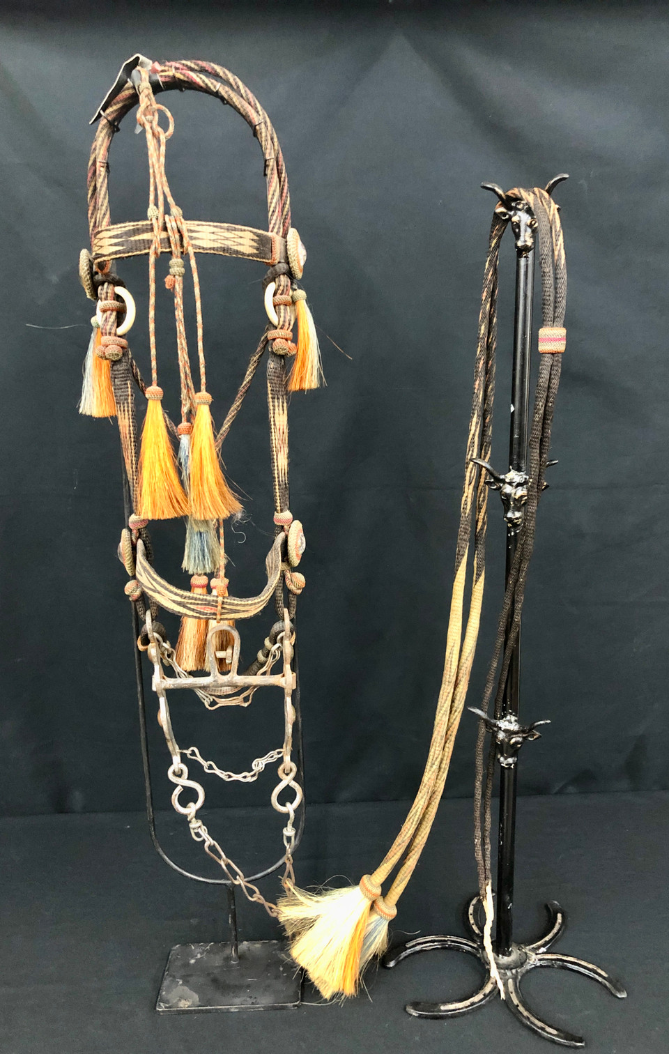 A Great Old Prison Made Horsehair Bridle With History Circa 1900