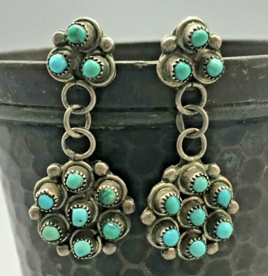 VINTAGE TURQUOISE EARRINGS ビンテージターコイズピアス Vintage Turquoise Earrings - Etsy