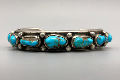 vintage NY◯turquoise SV925 bracelet◯ Superb-Vintage-Native-American